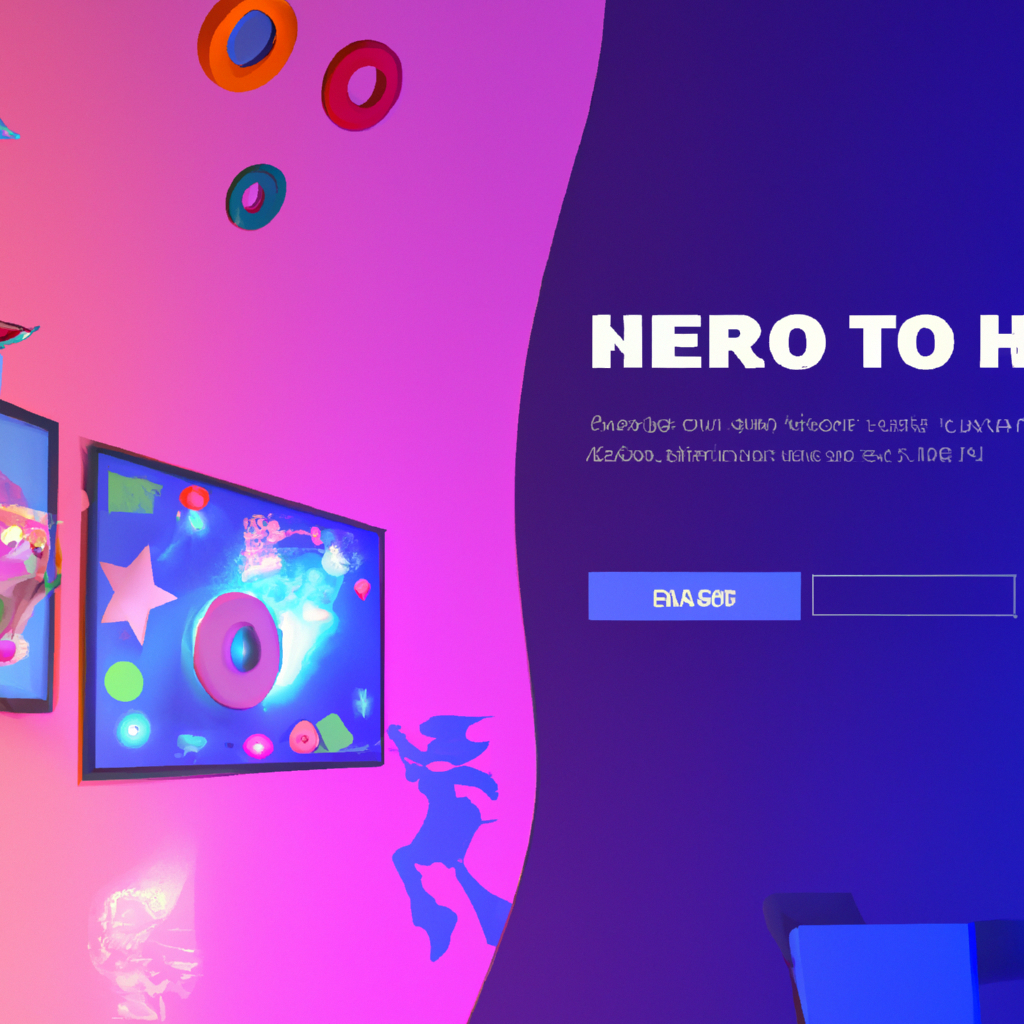 ArcadeBloom hero art: neon arcade scene with players